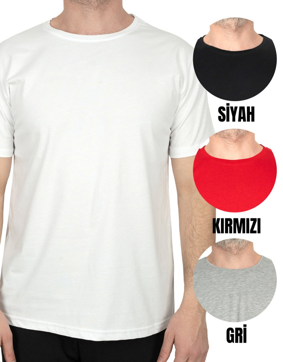 Basic T-shirt Beyaz - Baskılı (Özelleştirilebilir) - istecanta.com