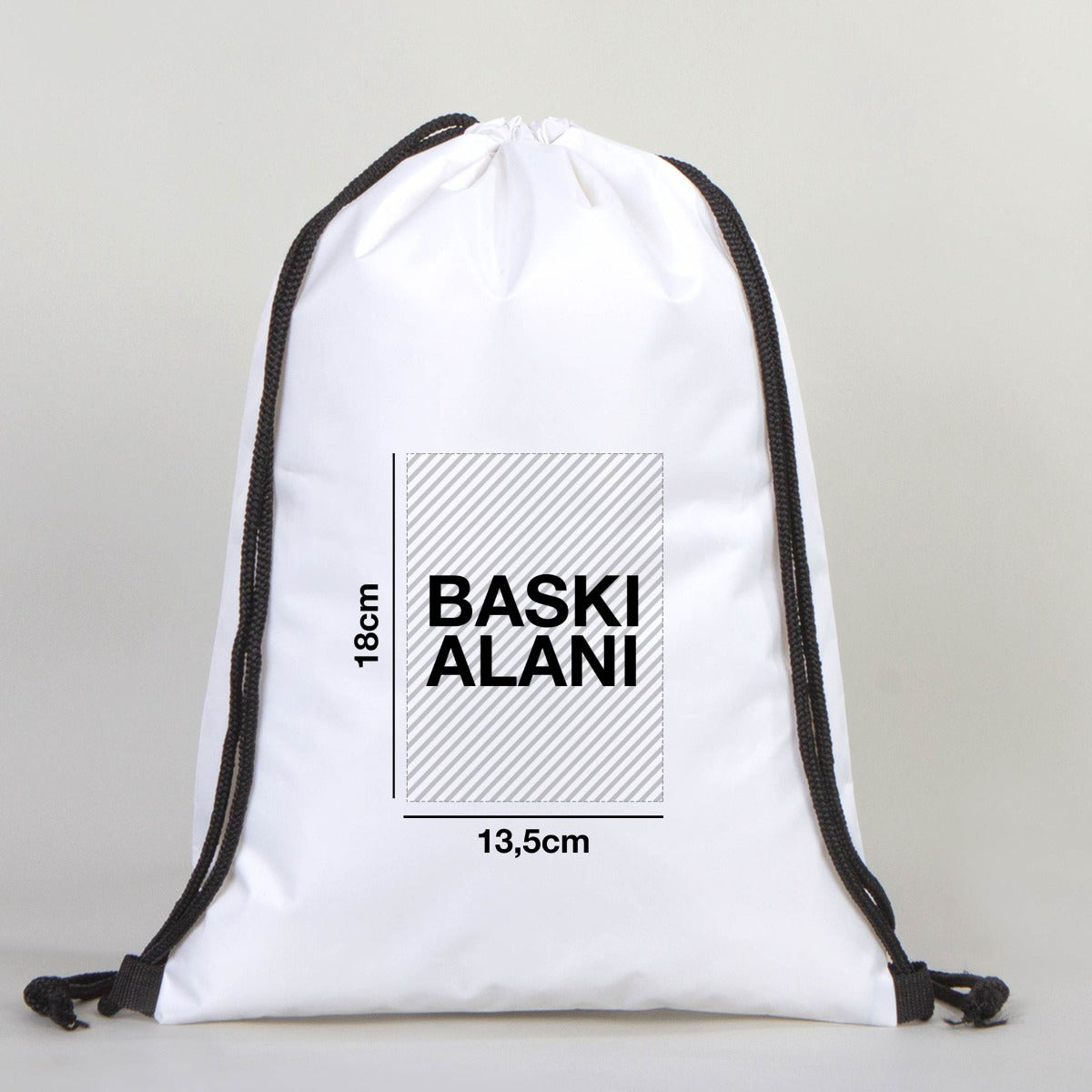 İmperteks Sırt Çantası 32x45 cm Beyaz (Özelleştirilebilir) - istecanta.com
