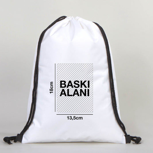 İmperteks Sırt Çantası 32x45 cm Beyaz (Özelleştirilebilir) - istecanta.com