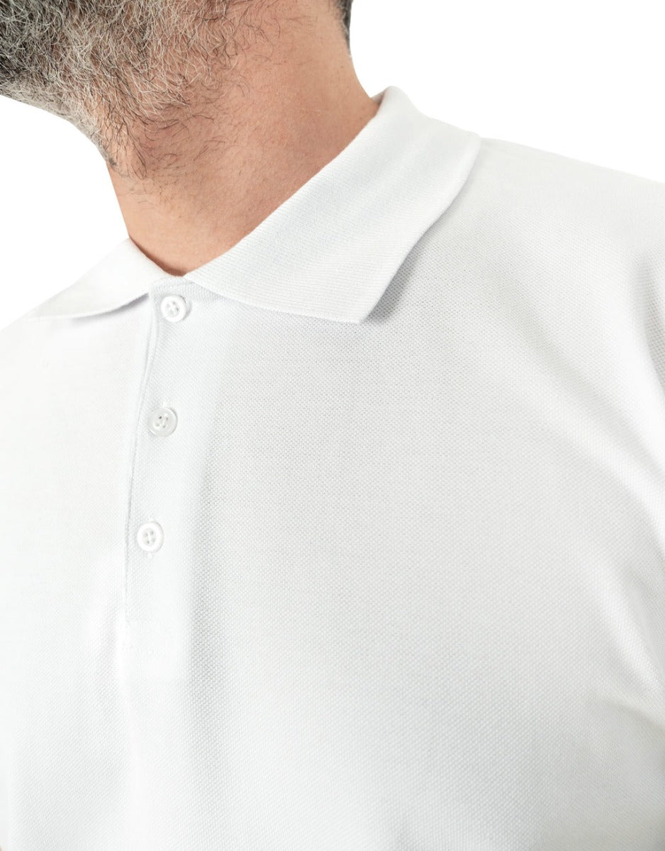 Polo Yaka Beyaz Tişört - Dijital Baskılı - istecanta.com