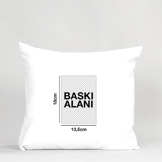 Yastık Kılıfı - Beyaz (Özelleştirilebilir) - istecanta.com