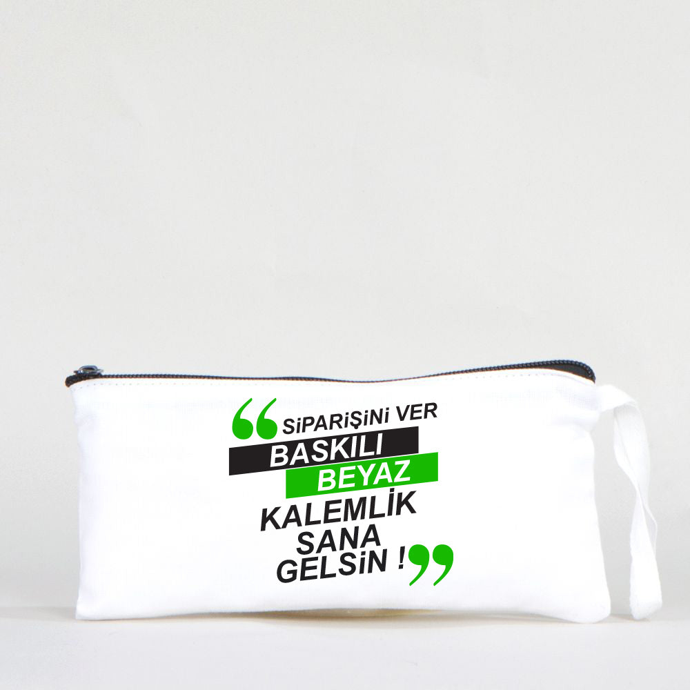 Bez Kalemlik Beyaz 21x10 cm (Özelleştirilebilir) - istecanta.com