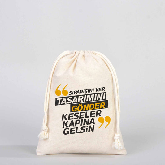 Bez Kese 15,5 x 20 cm (Özelleştirebilir) - 326 - istecanta.com