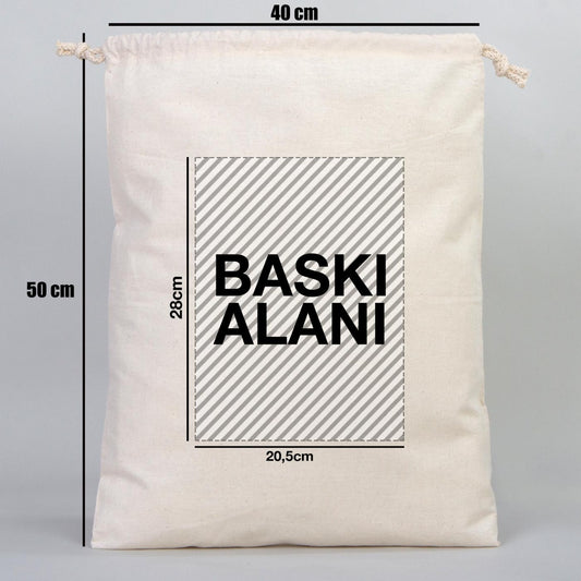 Bez Kese 40 x 50 cm (Özelleştirebilir) - istecanta.com