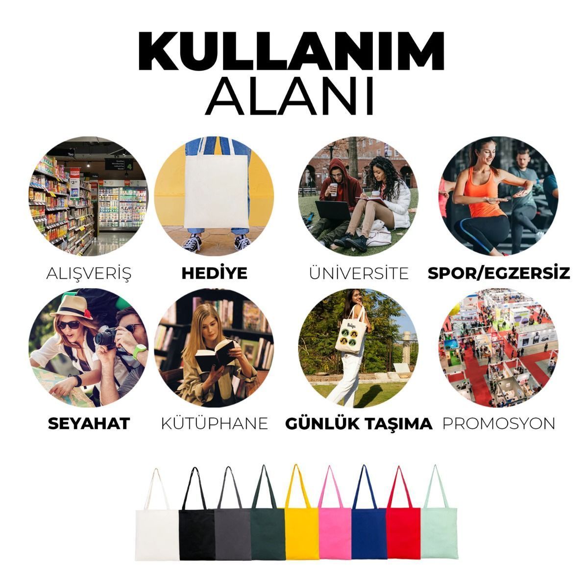 Gabardin Bez Çanta Antrasit 35x40 cm (Özelleştirilebilir) - istecanta.com