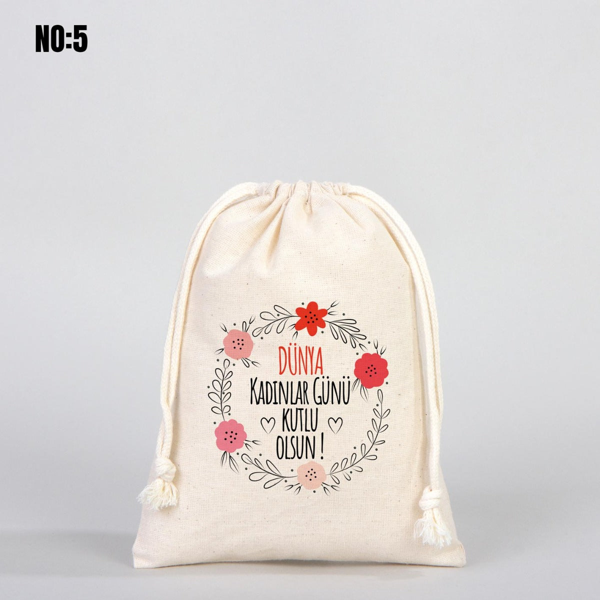 Kadınlar Günü Bez Kese 15x20 cm - istecanta.com