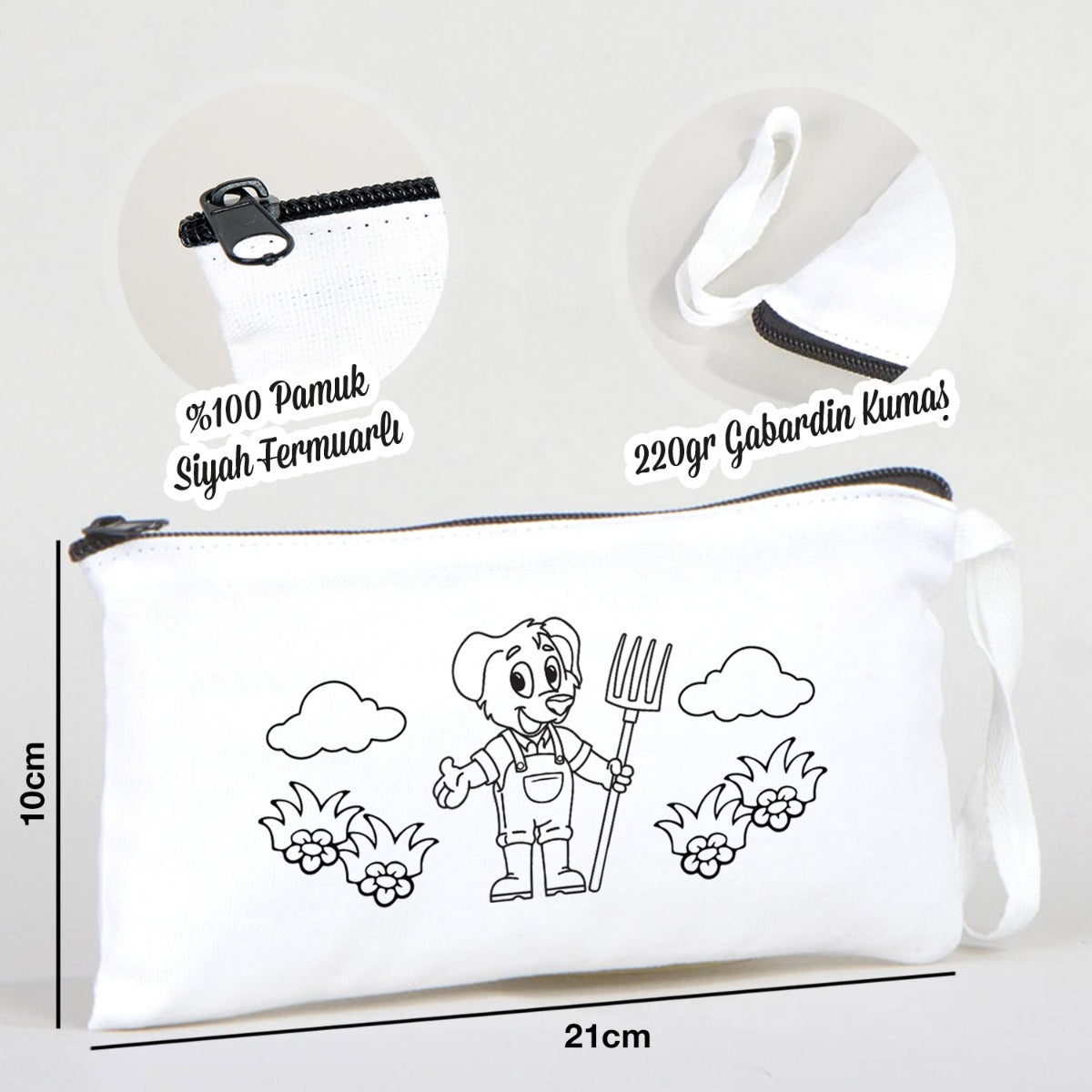 Boyanabilir Bez Kalemlik - Şirin Bahçıvan - istecanta.com