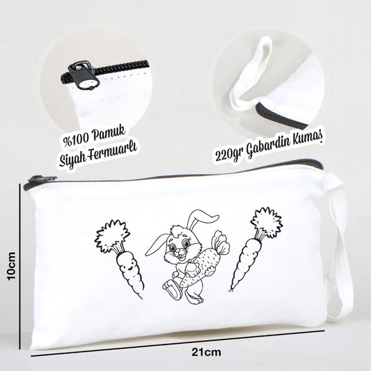 Boyanabilir Bez Kalemlik - Afacan Tavşan - istecanta.com