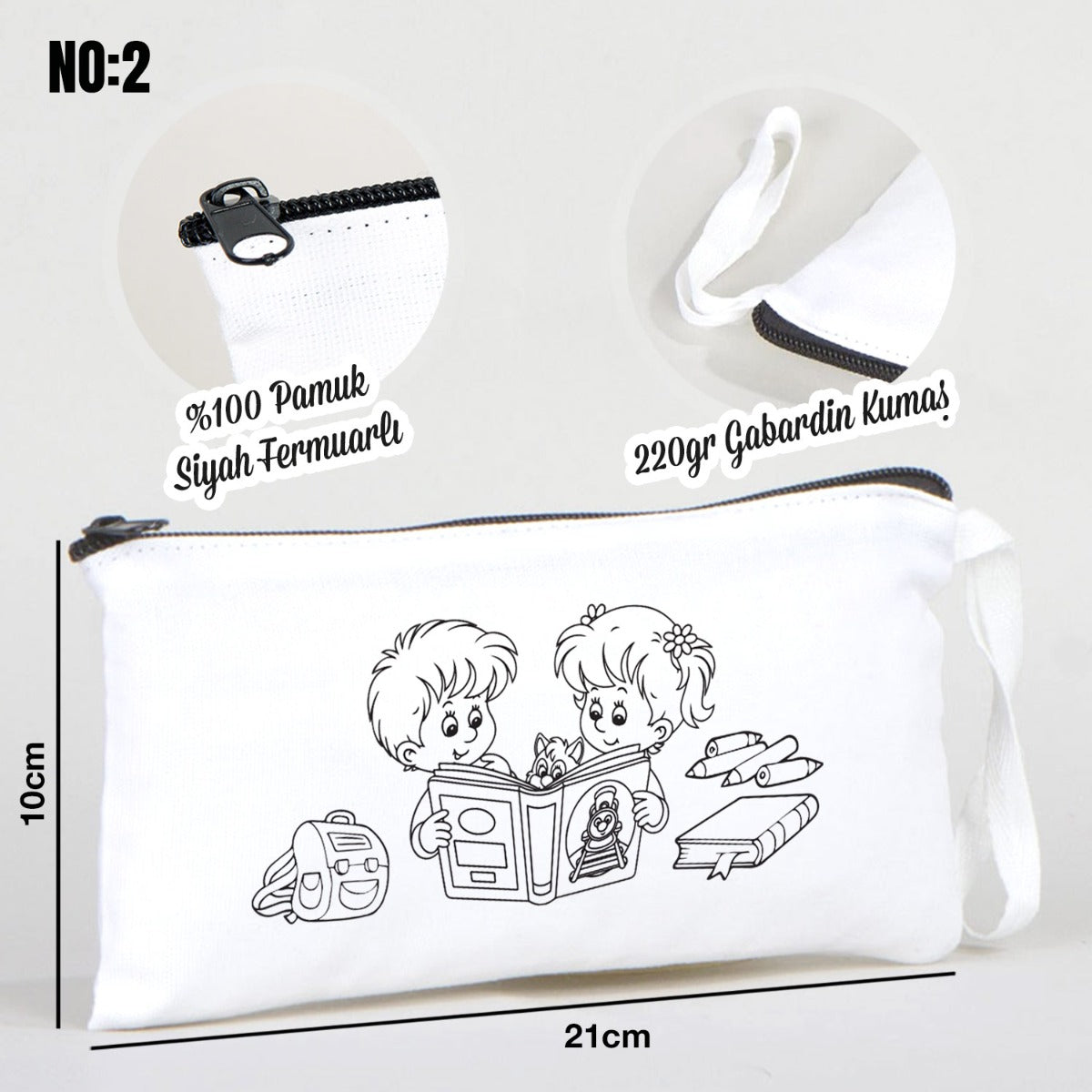 Boyanabilir Bez Kalemlik - Alfabe - istecanta.com