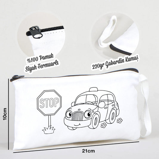 Boyanabilir Bez Kalemlik - Araba - istecanta.com