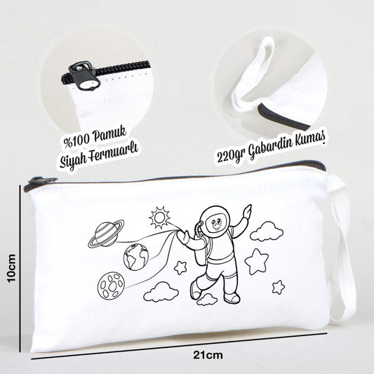 Boyanabilir Bez Kalemlik - Astronot - istecanta.com