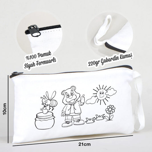 Boyanabilir Bez Kalemlik - Ayıcık - istecanta.com