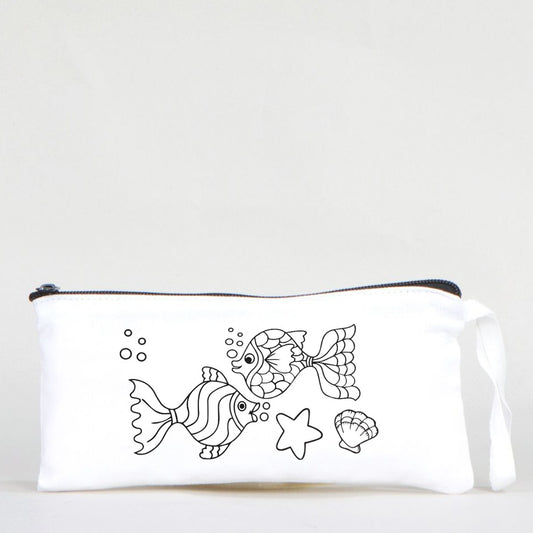 Boyanabilir Bez Kalemlik - Balıklar - istecanta.com