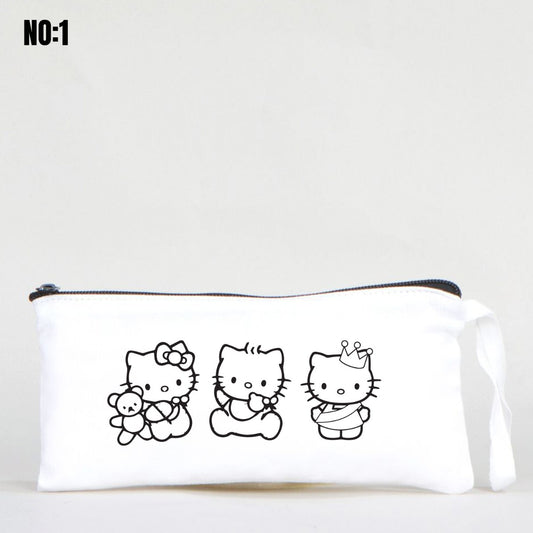 Boyanabilir Bez Kalemlik Beyaz 21x10 cm (5 Model) - istecanta.com