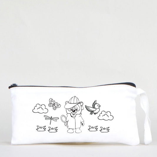 Boyanabilir Bez Kalemlik - Dedektif Ayıcık - istecanta.com