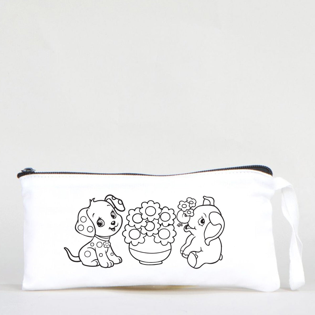 Boyanabilir Bez Kalemlik - Fil ve Köpek - istecanta.com