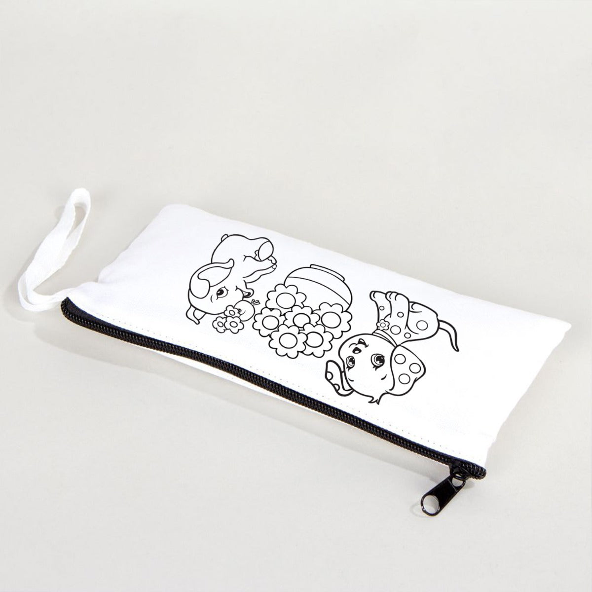 Boyanabilir Bez Kalemlik - Fil ve Köpek - istecanta.com