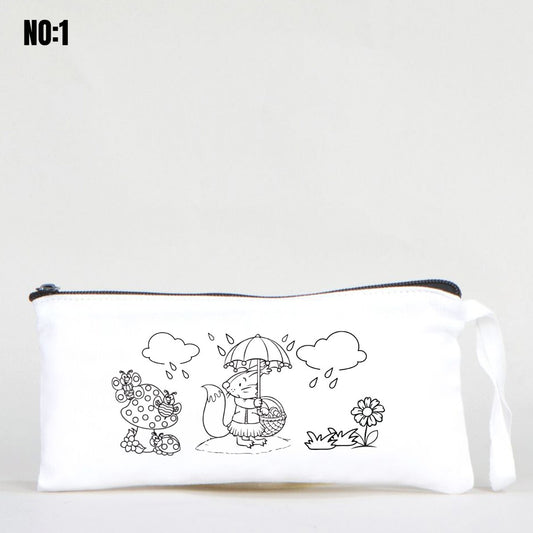 Boyanabilir Bez Kalemlik - Mevsimler - istecanta.com