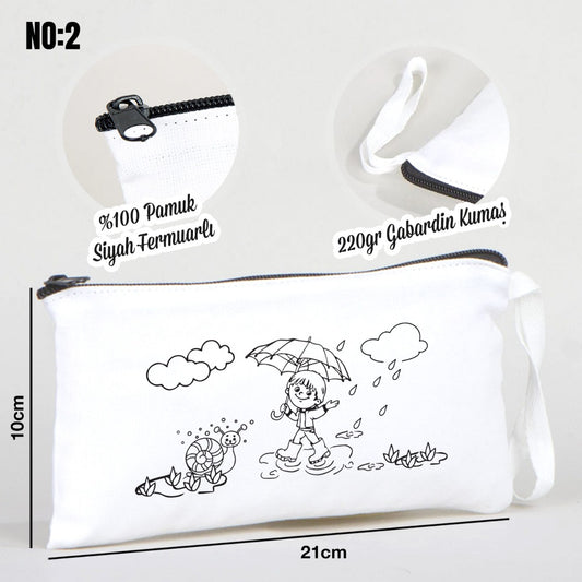 Boyanabilir Bez Kalemlik - Mevsimler - istecanta.com