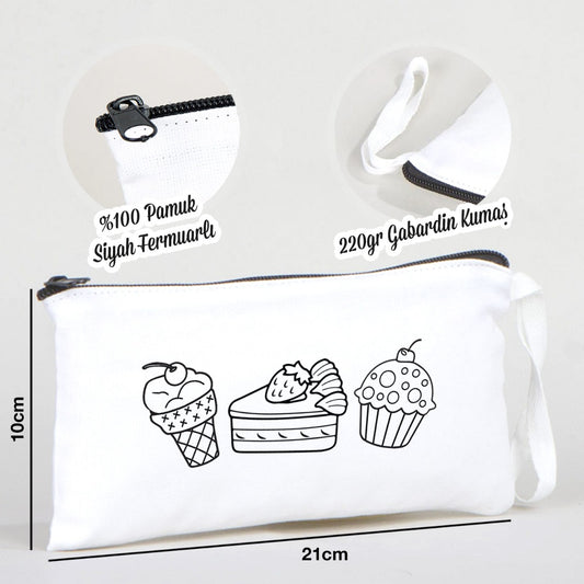 Boyanabilir Bez Kalemlik - Meyveli Tatlılar - istecanta.com