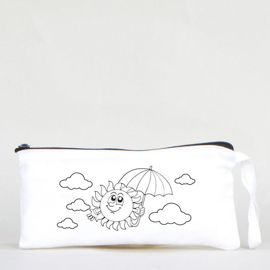 Boyanabilir Bez Kalemlik - Mutlu Güneş - istecanta.com