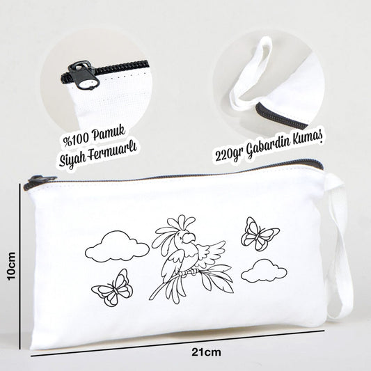 Boyanabilir Bez Kalemlik - Akıllı Papağan - istecanta.com