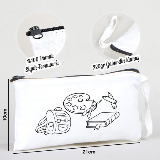 Boyanabilir Bez Kalemlik - Okul Gereçlerim - istecanta.com