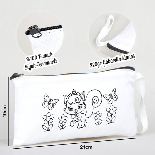 Boyanabilir Bez Kalemlik - Prenses Kedi - istecanta.com