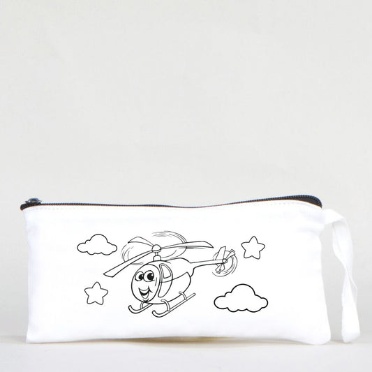 Boyanabilir Bez Kalemlik - Sevimli Helikopter - istecanta.com