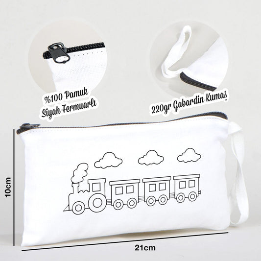 Boyanabilir Bez Kalemlik - Tren - istecanta.com