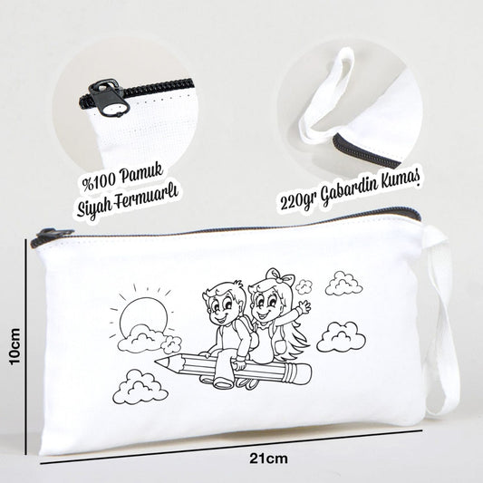 Boyanabilir Bez Kalemlik - Uçan Kalem - istecanta.com