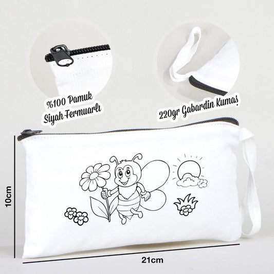 Boyanabilir Bez Kalemlik - Uğur Böceği - istecanta.com