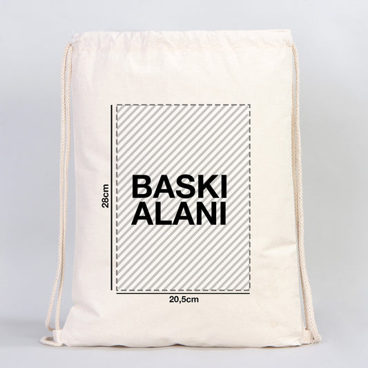 Rips Bez Sırt Çantası 40x50 cm (Özelleştirilebilir) - istecanta.com