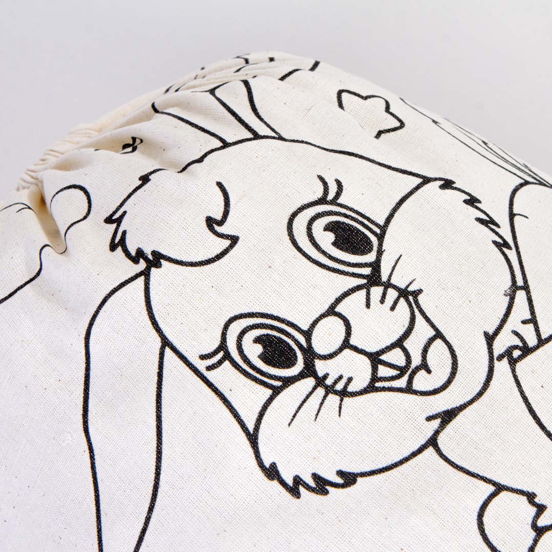 Bammerz Boyanabilir Büzgülü Bez Çanta Afacan Tavşan - Sevimli Dinozor - istecanta.com