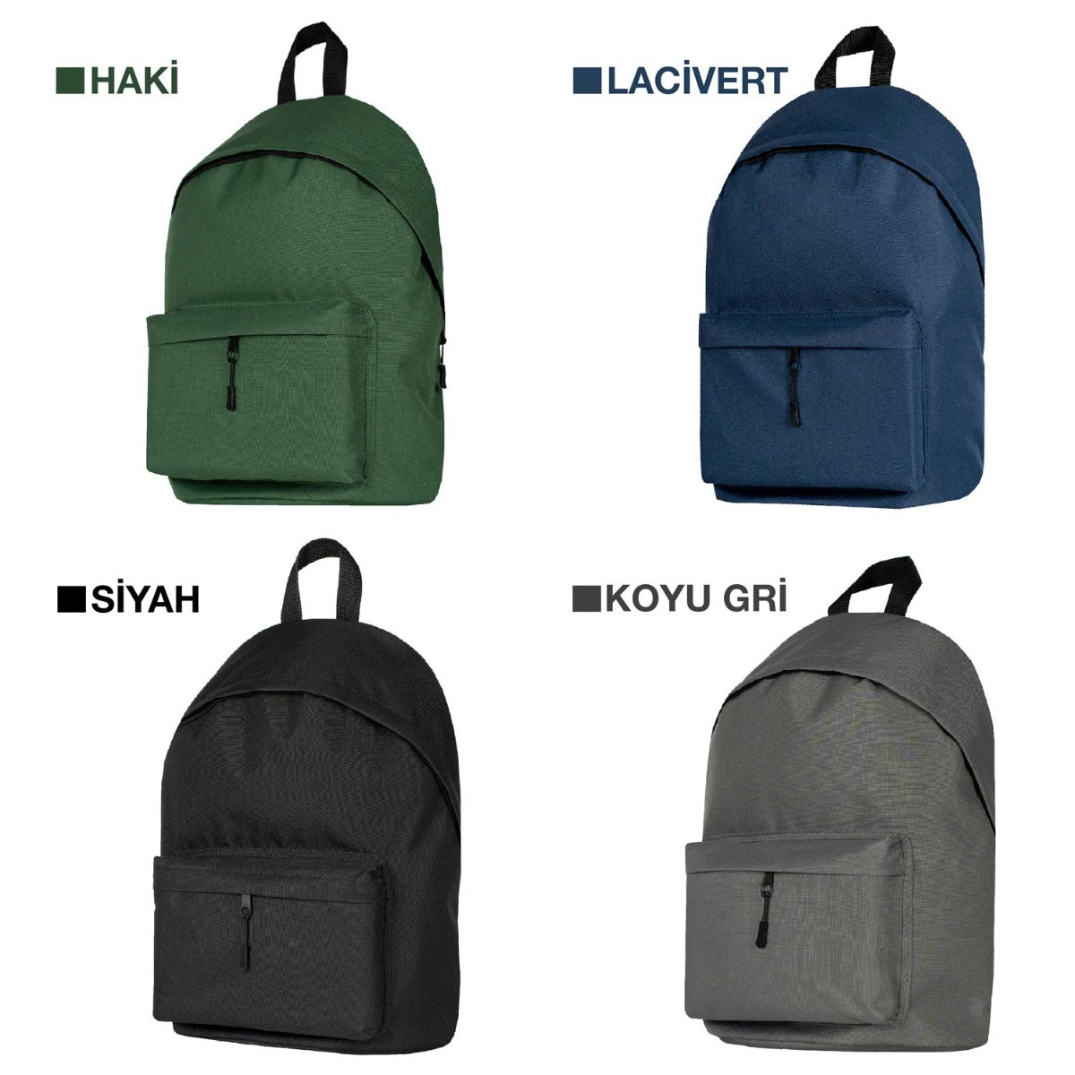 Campus Sırt Çantası - Siyah 42x29x14 cm - istecanta.com