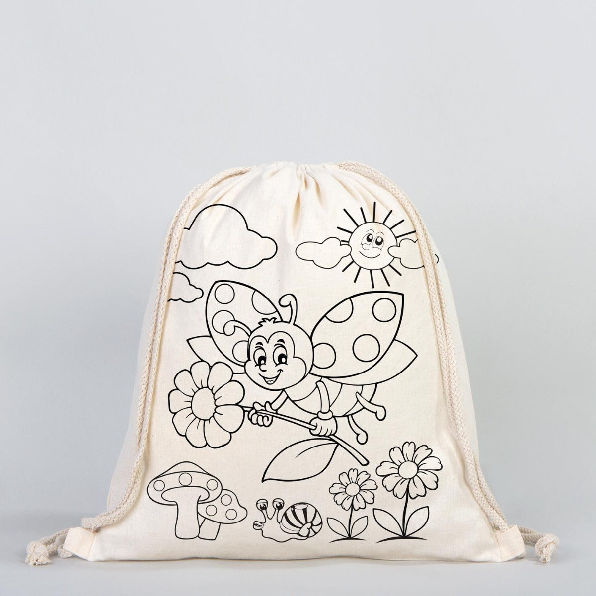 Canım Annem Boyanabilir Büzgülü Bez Çanta - 35x40cm - istecanta.com