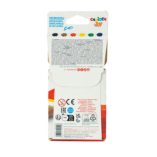 Carioca JOY Keçeli Kalem 6'lı - Yıka Tekrar Boya - istecanta.com
