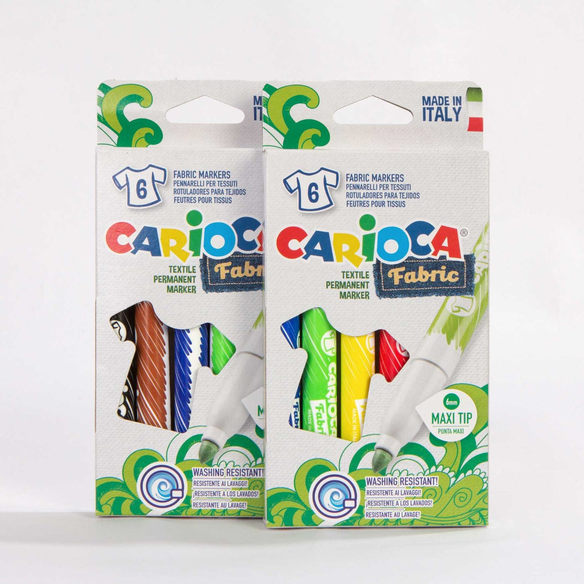 Carioca MAXİ - 6 MM Keçeli Kumaş Boya Kalemi 6'lı - istecanta.com