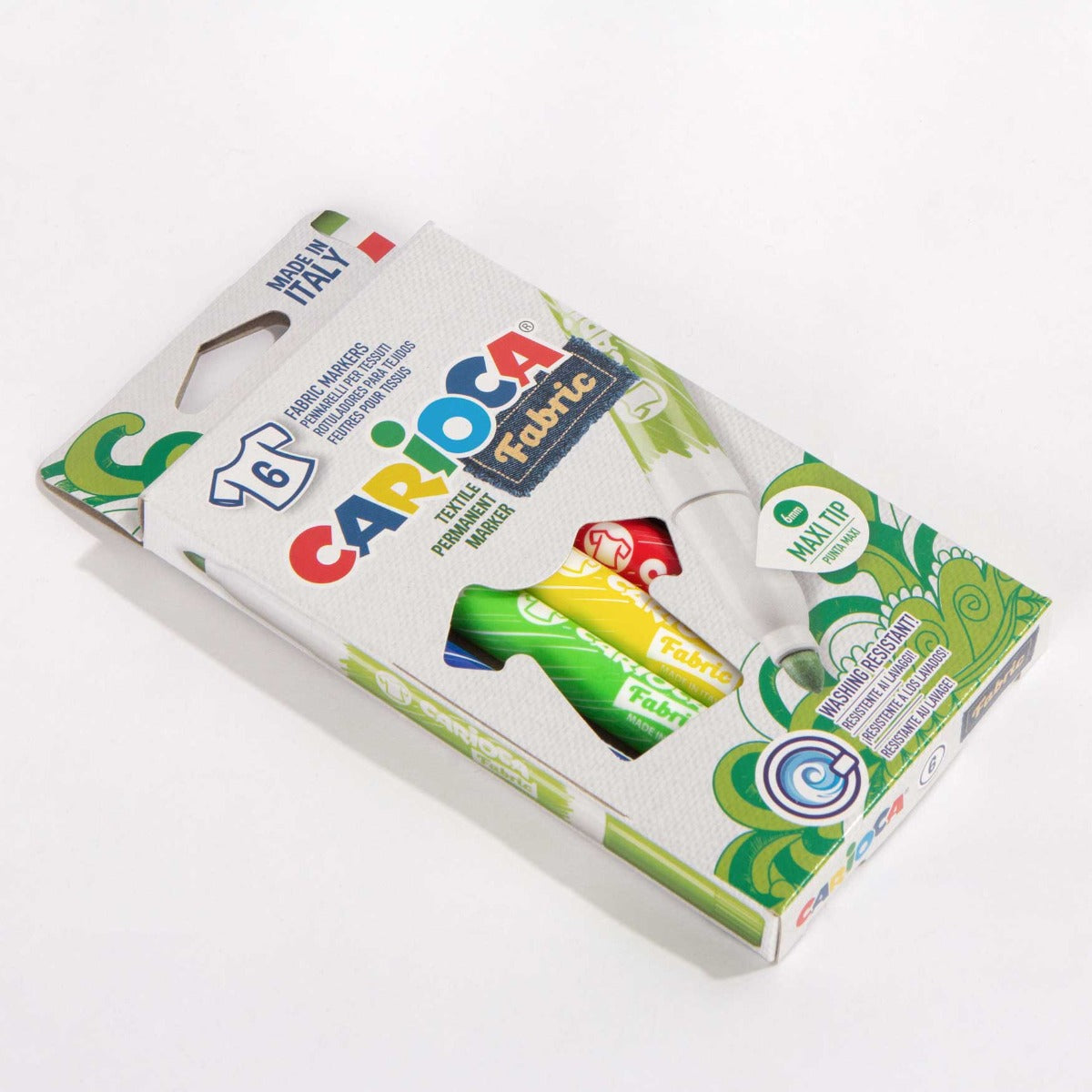 Carioca MAXİ - 6 MM Keçeli Kumaş Boya Kalemi 6'lı - istecanta.com
