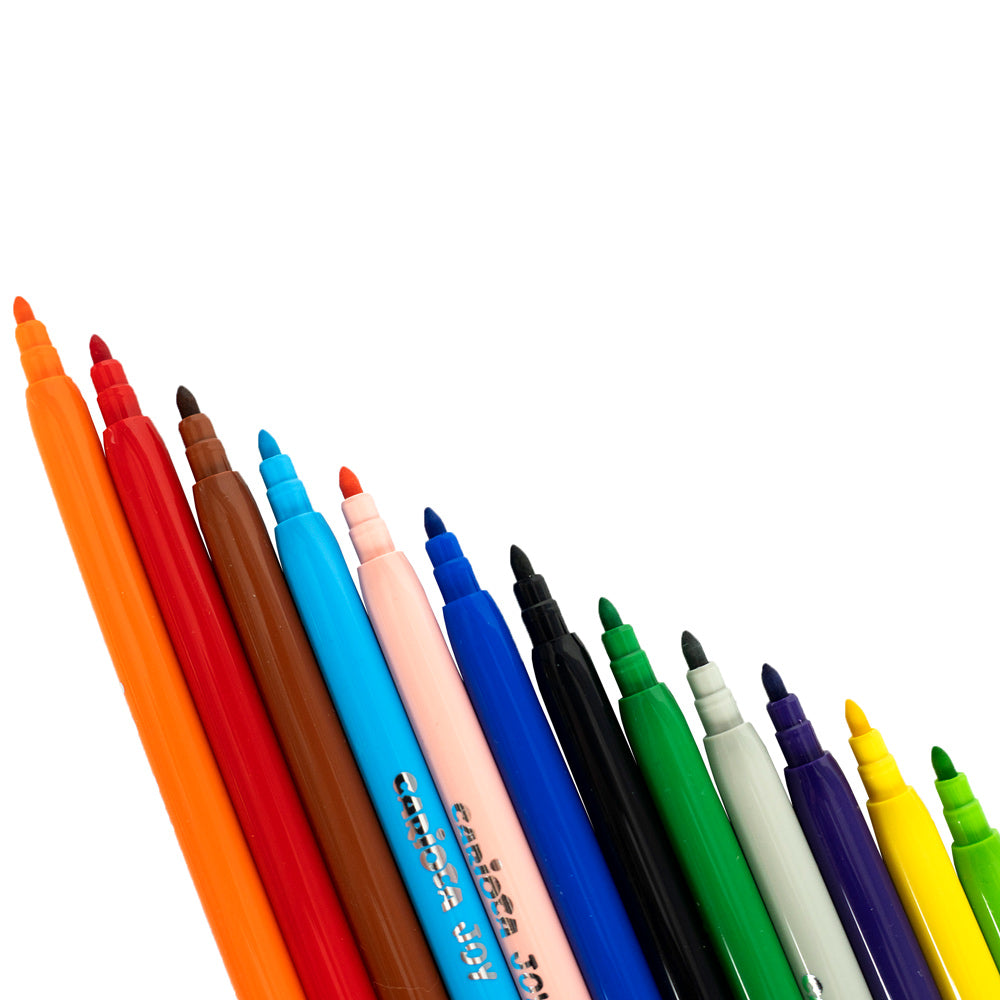 Carioca JOY Keçeli Kalem 12'li - Yıka Tekrar Boya - istecanta.com