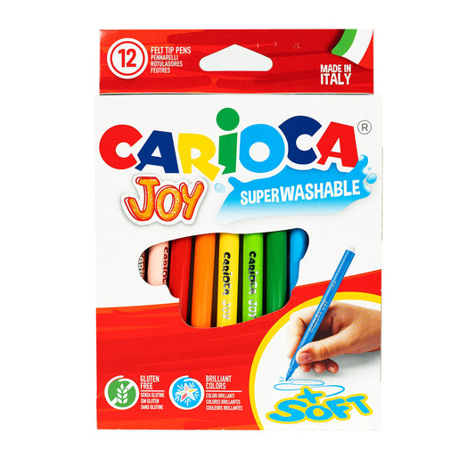 Carioca JOY Keçeli Kalem 12'li - Yıka Tekrar Boya - istecanta.com