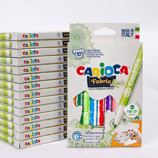 Carioca Keçeli Kumaş Boya Kalemi Fıne 10'Lu - istecanta.com