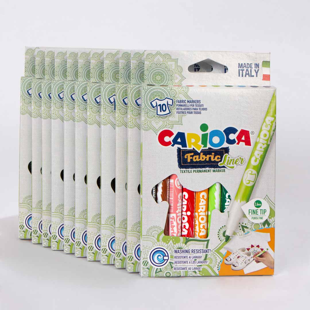 Carioca Keçeli Kumaş Boya Kalemi Fıne 10'Lu - istecanta.com