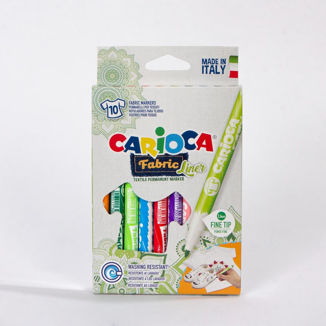 Sınıf Boyama Set 2 - 25 Adet Ham Bez Çanta / 2 Adet Carioca Kumaş Boya Kalemi - istecanta.com