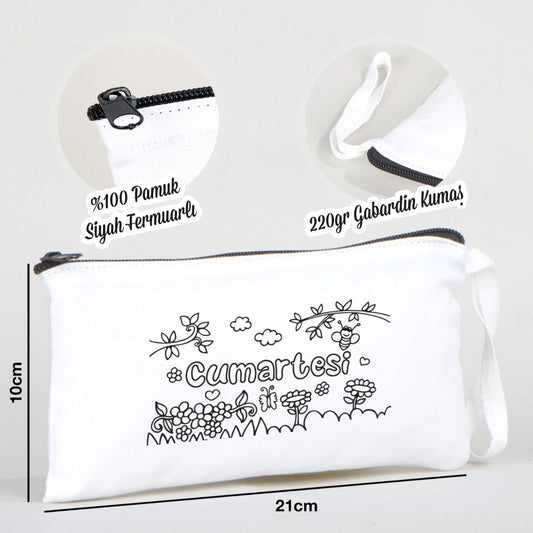 Boyanabilir Bez Kalemlik - Cumartesi - istecanta.com