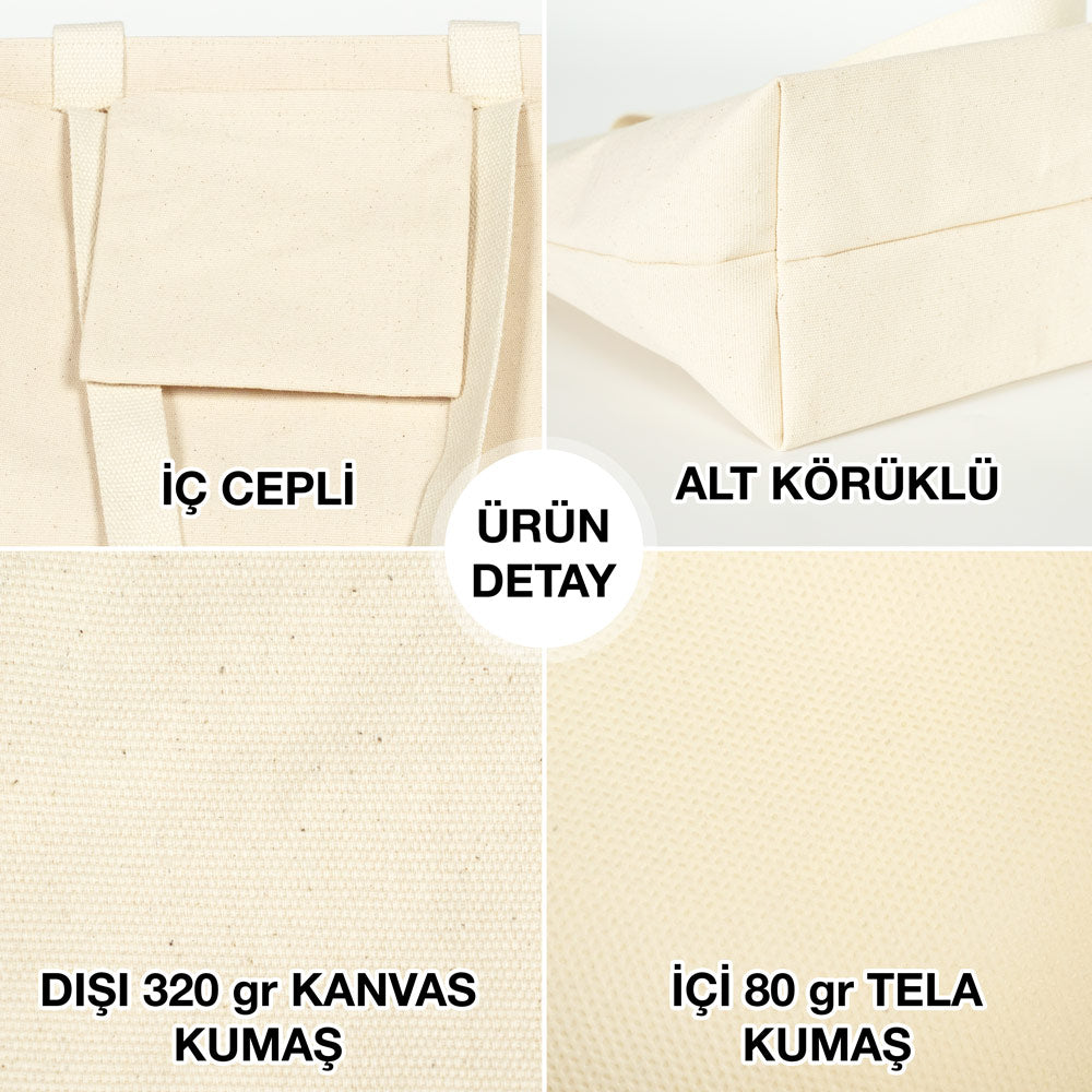 8 Mart Kadınlar Günü’ne Özel Hediyelik Laminated Kanvas Çanta - istecanta.com