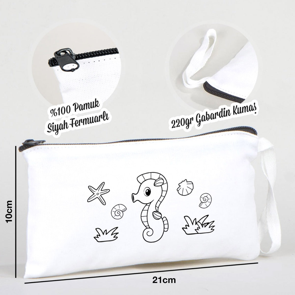 Boyanabilir Bez Kalemlik - Denizatı - istecanta.com