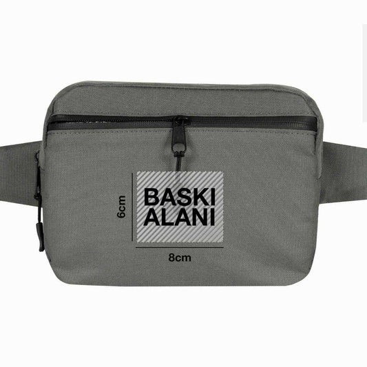 DynamicGo Çapraz Bel Çantası - Koyu Gri 21x15x5 cm (Özelleştirilebilir) - istecanta.com