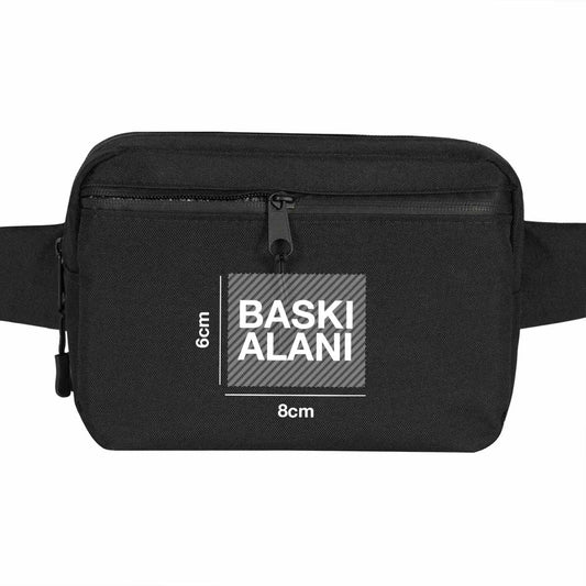 DynamicGo Çapraz Bel Çantası - Siyah 21x15x5 cm (Özelleştirilebilir) - istecanta.com