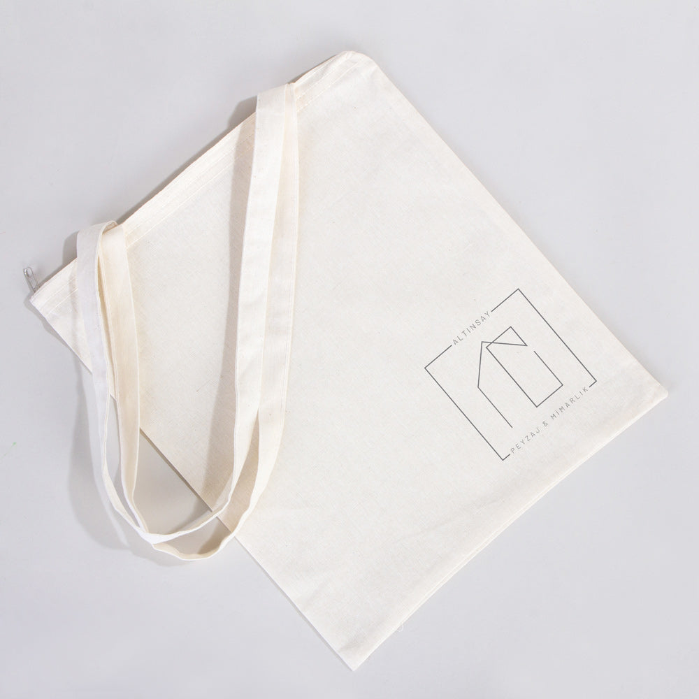 Karne Günü Hediyesi Fermuarlı Ham Bez Çanta – 35x40 cm – Özelleştirilebilir